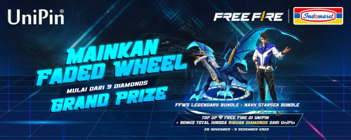 Beli Voucher UniPin di Indomaret dan Top Up Diamonds FF Kalian, Dapatkan Grand Prize + Bonus Total Ribuan Diamonds dari UniPin